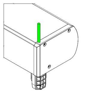 Kabeludgangsside - top