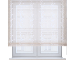 Romerske persienner til stue til et karnap