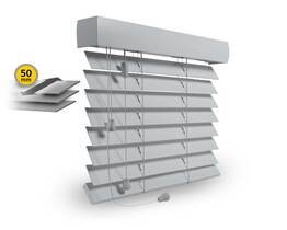 Træpersienne 50mm, snorestige