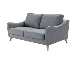 Sofa Venuste denimblå/brun 2-personers