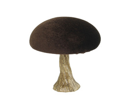 Dekoracja Velvet Champignon 10 cm brun