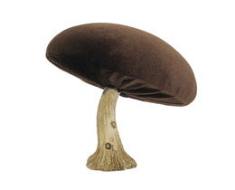 Dekoracja Velvet Champignon 12 cm brun