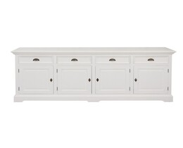 Kommode Brighton 4 døre + 4 skuffer hvid