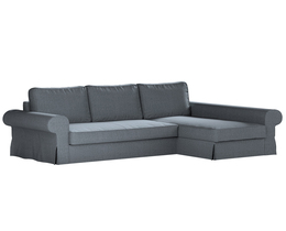 Backabro sovesofa med chaiselongbetræk