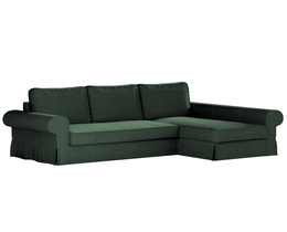 Backabro sovesofa med chaiselongbetræk