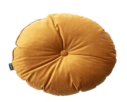 Rund pude med knap