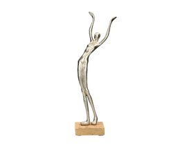 Dekoration Silver Woman III wys. 52 cm