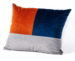 Poduszka Patchwork kwadratowa kobber blæk grå
