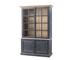 Skænk Gordes 110x46x230 gammel sort &amp; naturlig