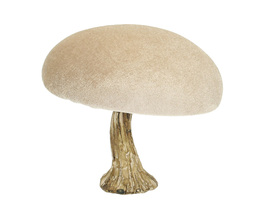 Dekoracja Velvet Champignon 12 cm beige