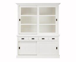Vitrineskab Milton med 4 skuffer 144x53x226cm