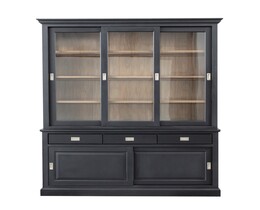 Vitrineskab Milton 190x47x226cm sort