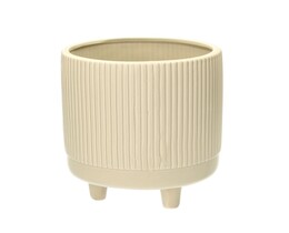 Dækpotte til urtepotte Tres 22cm beige