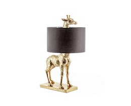 Bordlampe Guld Giraf 70cm