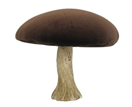 Dekoracja Velvet Champignon 17 cm brun
