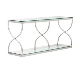 Konsolbord Dubai sølv 140x40x80