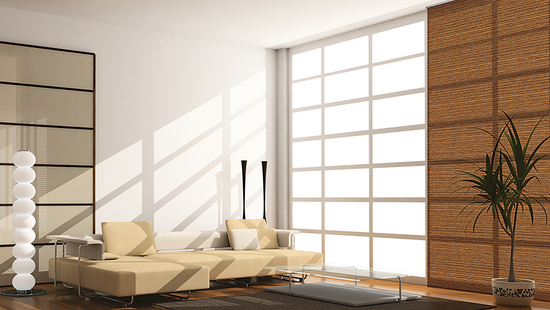 Frithængende indvendige persienner