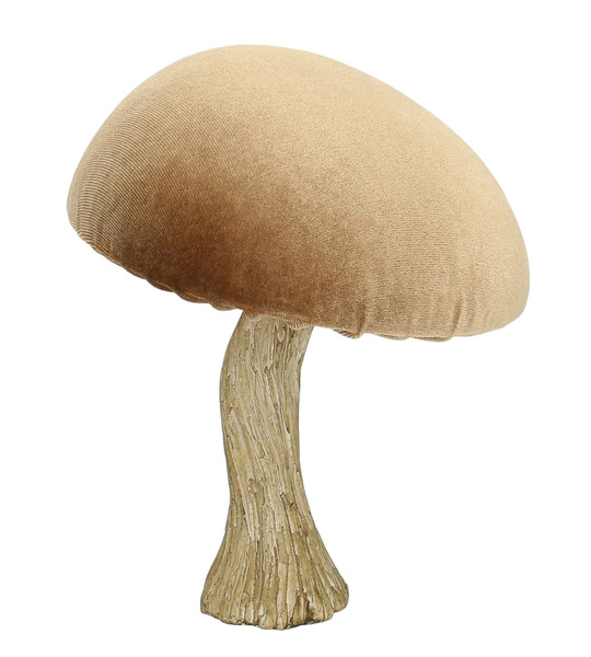 Dekoracja Velvet Mushroom 17 cm caramel