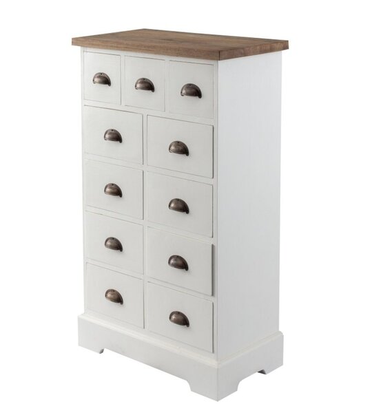 Chest of drawers Brighton 11 drawers white&natural