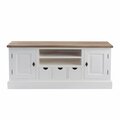 TV cabinet Brighton 150x40x65cm white&natural